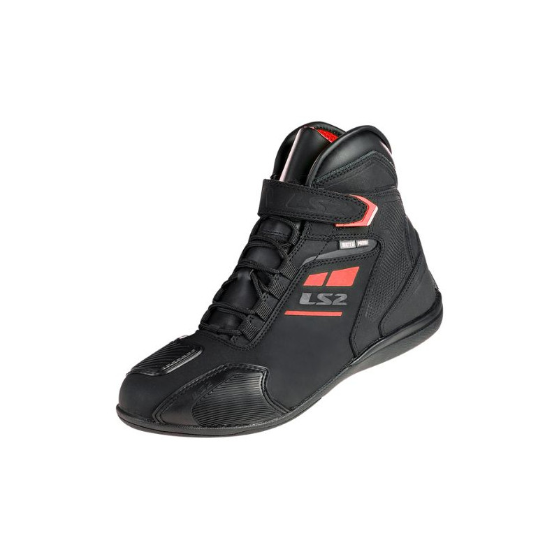 Zapatos LS2 GARRA negro rojo impermeable Zapatos LS2 GARRA negro rojo impermeable