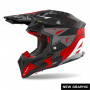 Casque off road Airoh Aviator 3 SPIN rouge opaque