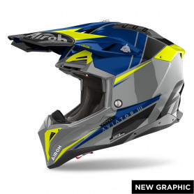 Casco Airoh Aviator 3 PUSH azul brillante | MotoGM