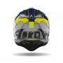 Casque off road Airoh Aviator 3 PUSH bleu brillant