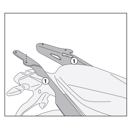 Staffa attacco posteriore baule Kappa monokey KTM 790 18-20, Duke 890 Duke R 21-23