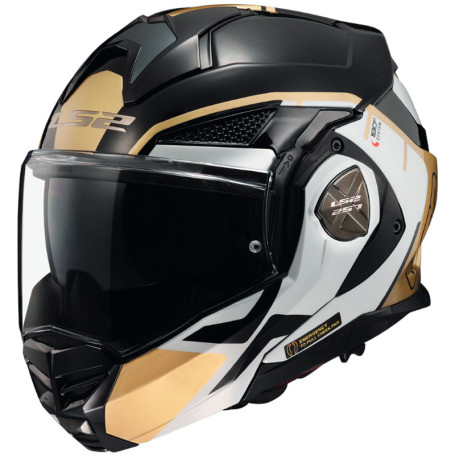 Casco modular LS2 FF901 Advant X METRYK black gold | MotoGM