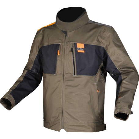 Motorbike jacket LS2 TITANIUM green blue H-V orange