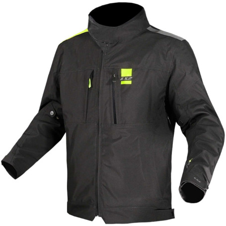 Chaqueta moto LS2 TITANIUM black H-V Yellow | MotoGM