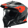 Casque jet LS2 OF606 DRIFTER DEVOR MATT SILVER TITANIUM RED