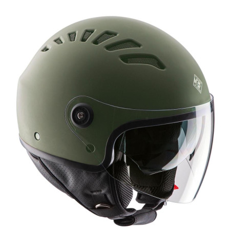 Helmet jet Tucano Urbano El top green airbone matt