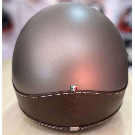 CASQUE JET LS TRENDY VISION mat marron,cuir marron