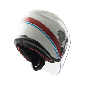 Casque Jet Tucano Urbano EL MAX blanc brillant graphique