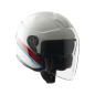 Casque Jet Tucano Urbano EL MAX blanc brillant graphique