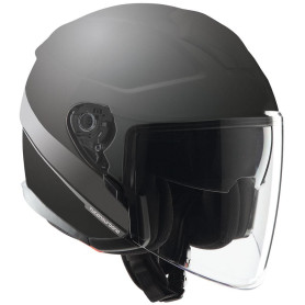 Casco jet Tucano Urbano EL MAX negro opaco grafica | MotoGM