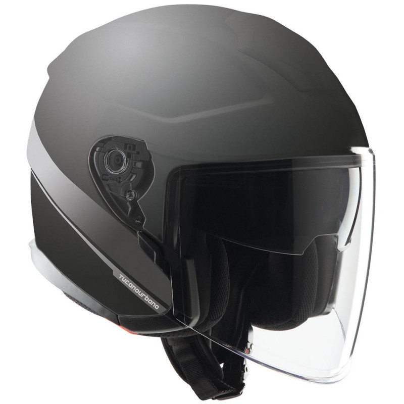 Casque Jet Tucano Urbano EL MAX noire mat graphique