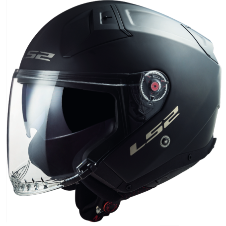 Jet helmet LS2 Infinity II OF603 Solid matt black ECE22.06