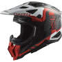 LS2 helmet MX703 X-FORCE VICTORY red white