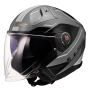 Jet helmet LS2 Infinity II OF603 Veyron glossy grey white ECE22.06