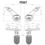 Rizoma PE667B Pedane Poggia Piedi Honda XADV 750 2021-2023