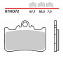 PLaquette de frein avant fritté Brembo rouge 07HO72SA Honda Hornet 750, CB-F-R-X 500