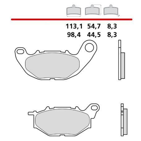 Plaquette de frein Brembo rouge avant fritté 07YA52sa pour Yamaha XMAX ABS 2017-2023, MT-03 320 2016-2020