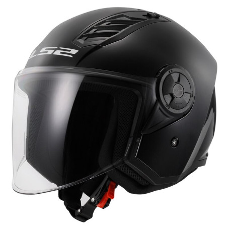 Casque jet LS2 OF616 AIRFLOW II SOLID noire brillant