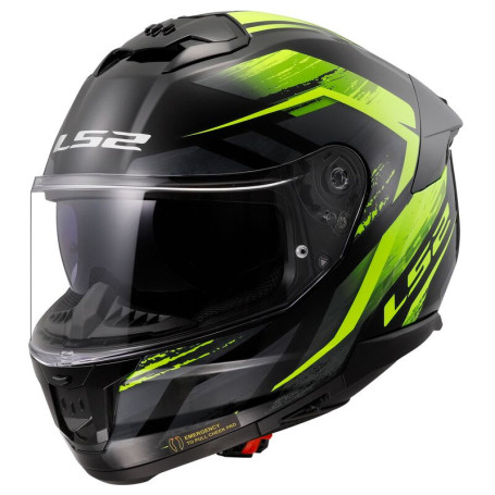 Casco LS2 FF808 Stream 2 FURY negro amarillo | MotoGM