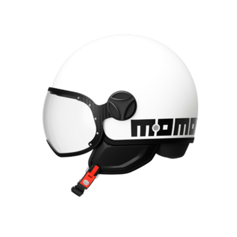 Casco Momo design FGTR CLASSIC blanco brillante negro E2206 Casco Momo design FGTR CLASSIC blanco brillante negro E2206