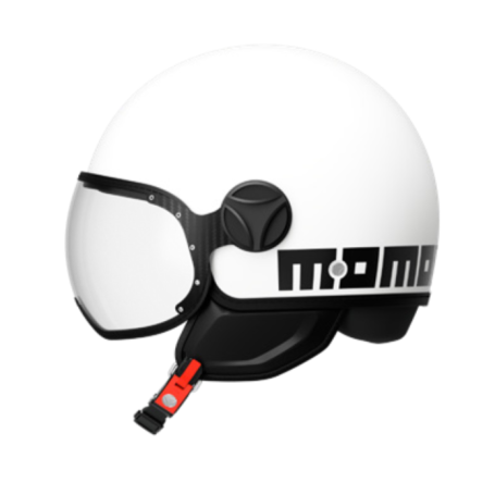 Helm Momo design FGTR CLASSIC weiß glänzend schwarz E2206 | MotoGM