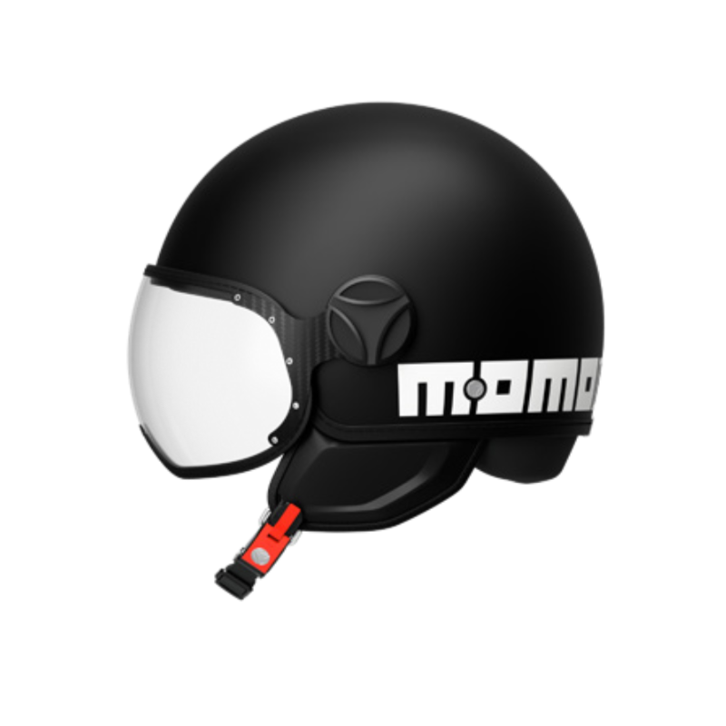 Casco Momo design FGTR CLASSIC nero opaco bianco E2206 Casco Momo design FGTR CLASSIC nero opaco bianco E2206
