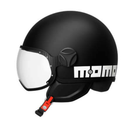Casco Momo design FGTR CLASSIC negro opaco blanco E2206 | MotoGM