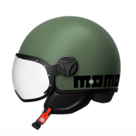 Helm Momo design FGTR CLASSIC grün militare matt schwarz E2206 | MotoGM