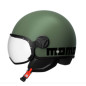Casco Momo design FGTR CLASSIC verde militare opaco negro E2206 Casco Momo design FGTR CLASSIC verde militare opaco negro E2206