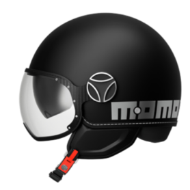 Helm Momo design FGTR EVO mono schwarz matt silver E2206 | MotoGM