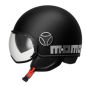 Casco Momo design FGTR EVO mono negro opaco silver E2206 Casco Momo design FGTR EVO mono negro opaco silver E2206