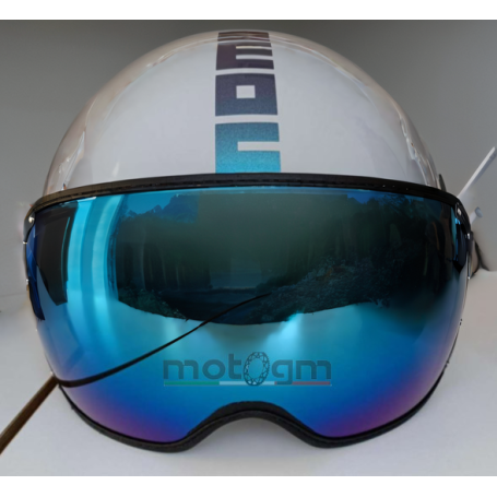 Visier casco  Momo Design 2024 Iridium Blau | MotoGM