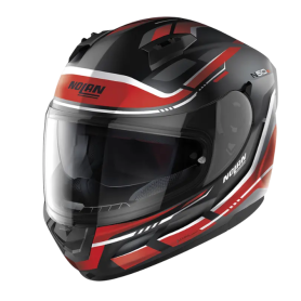 Casco Nolan N60-6 lancer negro opaco rojo blanco | MotoGM