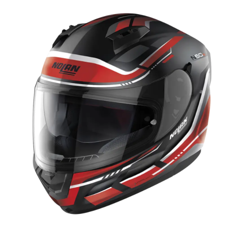 Casco Nolan N60-6 lancer negro opaco rojo blanco | MotoGM