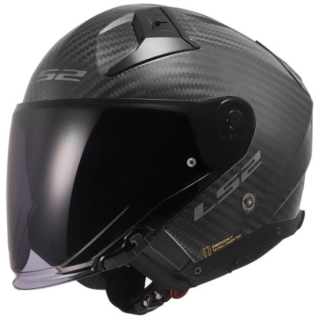 Casque Jet LS2 OF603 Infinity II Carbone matte
