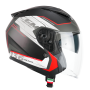 CGM 136A DNA Apache mat black white rouge jet helmet