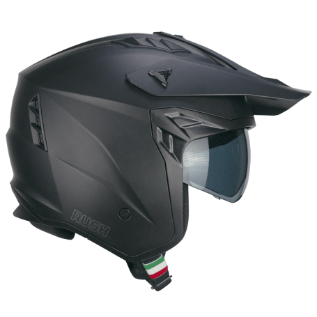 Casco Jet CGM Rush mono nero opaco