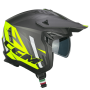 Casco Jet CGM Rush Sprint grafite nero giallo fluo