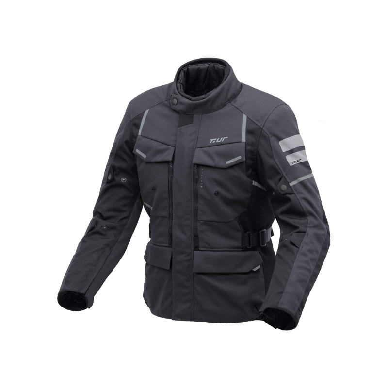 Veste moto T-UR LAPLAND HYDROSCUD dark anthra black Veste moto T-UR LAPLAND HYDROSCUD dark anthra black