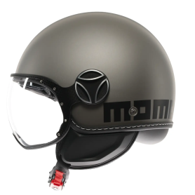 Casco Momo design FGTR EVO Titanio frost negro E2206 | MotoGM