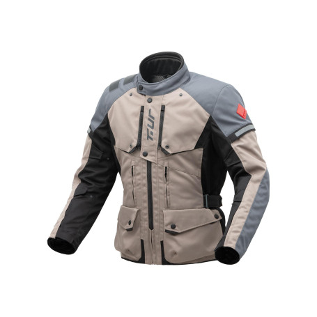 Giacca moto T-UR WAYPOINT HYDROSCUD sand dark grey