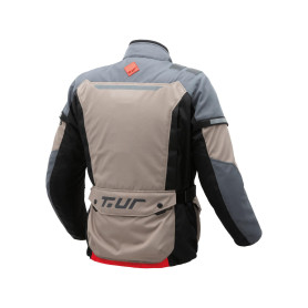 Giacca moto T-UR WAYPOINT HYDROSCUD sand dark grey