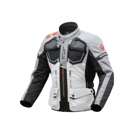 Moto jacket T-UR WAYPOINT HYDROSCUD light grey-grey