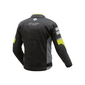 Moto jacket T-UR ETNA GREY YELLOW FLUO