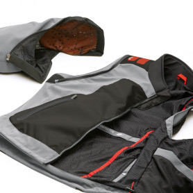 Jacke T-UR J-THREE ARM LINK LIGHT GREY RED | MotoGM