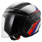 Casco jet LS2 AIRFLOW II RUSH Blanco Rojo BLUE Casco jet LS2 AIRFLOW II RUSH Blanco Rojo BLUE
