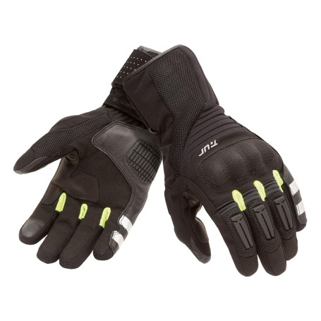Guanti estivi moto T-UR TR-P BLACK YELLOW FLUO