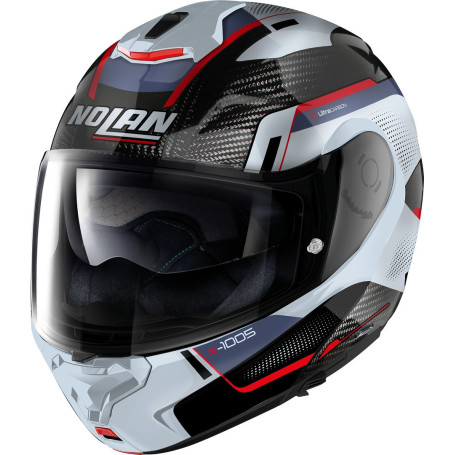 Casco modulare Nolan X-1005 ULTRA CARBON WHITE RED BLUE