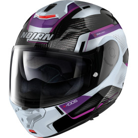 Klapphelm Nolan X-1005 ULTRA CARBON white fuchsia | MotoGM