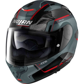 Casque modulable Nolan X-1005 ULTRA CARBON GREY RED